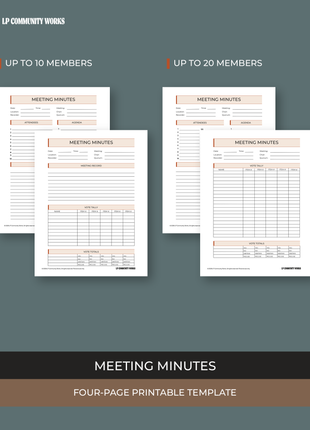 Board Meeting Minutes Template for Boards and Committees