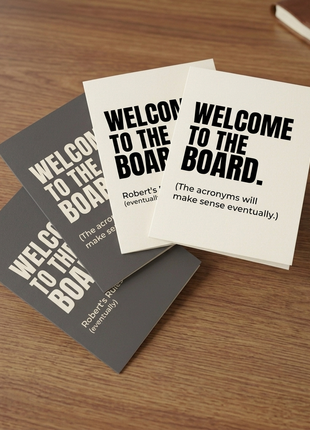 4 Pack | Funny Welcome to the Board Cards