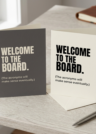 4 Pack | Funny Welcome to the Board Cards