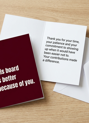 Funny Departing Board Member & Volunteer Card