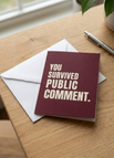 Public Comment / maroon