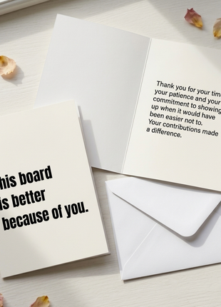 Funny Departing Board Member & Volunteer Card