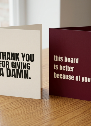 Funny Departing Board Member & Volunteer Card