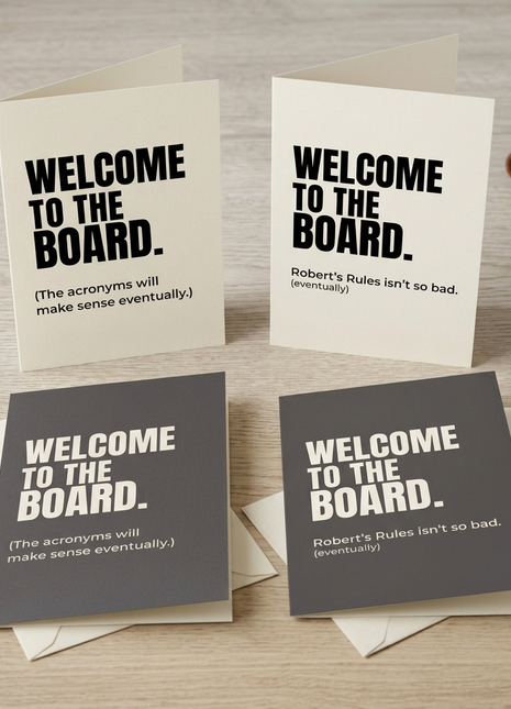 4 Pack | Funny Welcome to the Board Cards