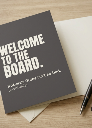 Funny Welcome to the Board Card