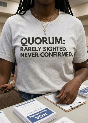 Board Member T-Shirt | Quorum: Rarely Sighted. Never Confirmed.