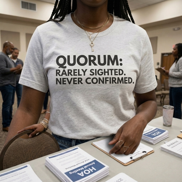 Board Member T-Shirt | Quorum: Rarely Sighted. Never Confirmed.