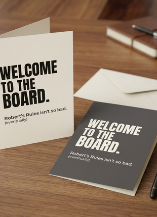 4 Pack | Funny Welcome to the Board Cards