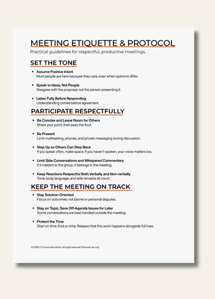 Meeting Etiquette & Protocol |Board Meeting Guide