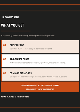 Abstain vs Recuse Guide | Conflict of Interest Board Meeting Reference (PDF)