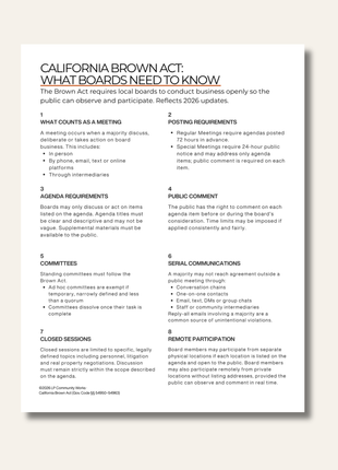 California Brown Act Guide | What Boards Need to Know