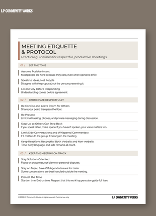 Meeting Etiquette & Protocol |Board Meeting Guide