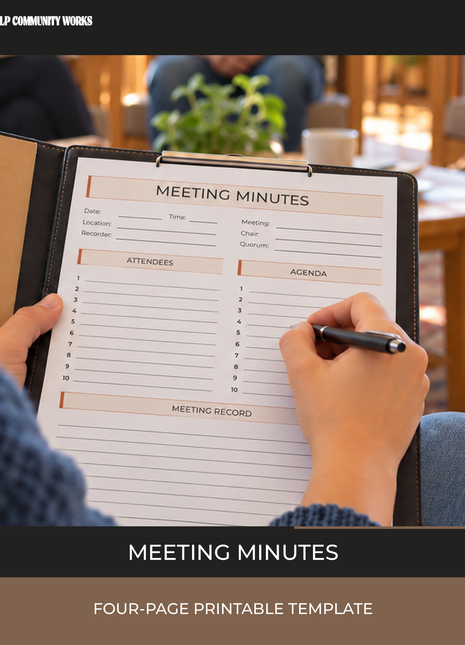 Board Meeting Minutes Template for Boards and Committees