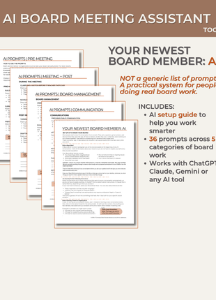 AI Board Meeting Assistant | Prompts and Workflow for Board Members