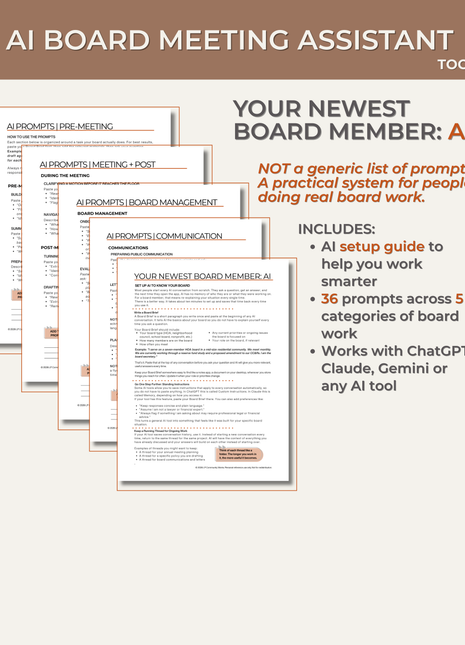 AI Board Meeting Assistant | Prompts and Workflow for Board Members