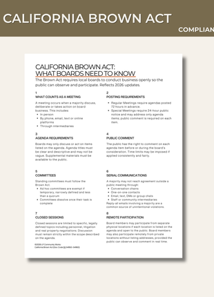 California Brown Act Guide | What Boards Need to Know