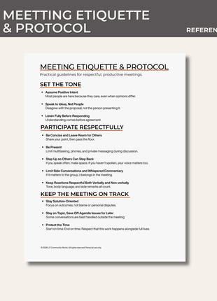 Meeting Etiquette & Protocol |Board Meeting Guide