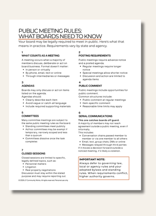 Public Meeting Rules for Boards |What You Need to Know