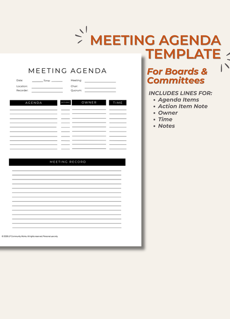 Board Meeting Template Bundle | Agenda, Minutes and Notes