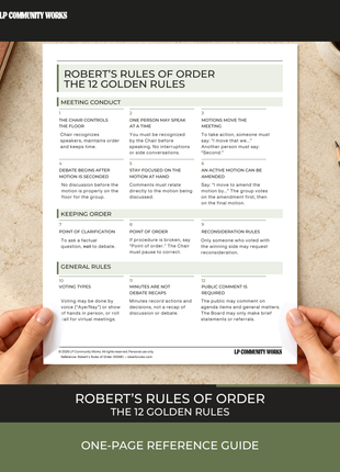 Robert’s Rules of Order | 12 Golden Rules