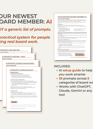 AI Board Meeting Assistant | Prompts and Workflow for Board Members